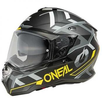Casco Moto Integral Oneal D-SRS Square Gris Amarillo Talla M