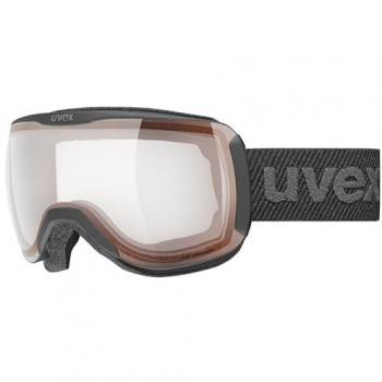 Uvex Máscara de Esquí Downhill 2100 Variomatic, gafas de esquí para adultos unisex, color negro mate, lente fotocromática transparente, talla única