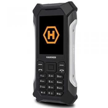 Hammer Patriot, teléfono Clave, Pantalla de 2,4, batería Grande 1800 mAh, Pantalla en Color, ip68, teléfono Duradero, a Prueba de Polvo y de Agua, Bluetooth, Doble sim, Cámara de 2 mpx, Plata