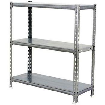 Estantería Metálica SimonRack de Almacenaje de Acero, 900x1000x300 mm, 3 Baldas Ajustables, Soporta 180 kg de Punto Flexión por balda, Sin Tornillos, Gal