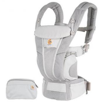 Mochila Portabebés Ergobaby Omni Breeze Gris Perla con Malla SoftFlex de 4 Posiciones