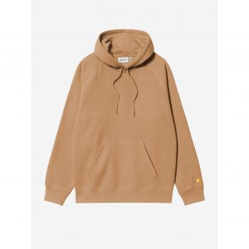 Carhartt WIP Gold Hooded Chase Sweatshirt, Hoodie, Male, Brown, Size: M, 59% Cotton, 41% Polyester