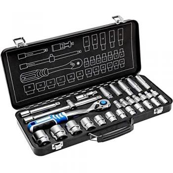 Högert Technik HT1R480 Juego de Herramientas - Caja de Herramientas, Maletín de Herramientas, Kit de Herramientas, Set de Herramientas - 29 Piezas