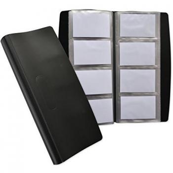 Tarjetero Elba PVC 270 x 130 mm 30 fundas 240 tarjetas Color negro