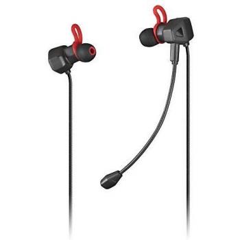 Mars Gaming MIHX Negro, Auriculares In-Ear con Micrófono, PS4/PS5/XBOX/SWITCH/PC