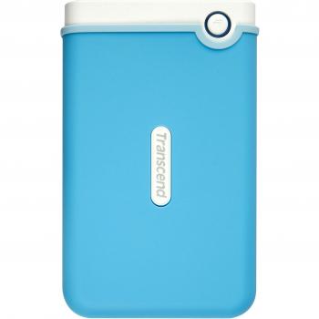 Transcend StoreJet 25M3 - Disco duro externo de 1 TB azul y blanco