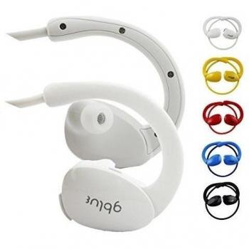 Emartbuy GBlue Blanco S80 Estéreo Inalámbrico Bluetooth Deportes Auriculares en Soportes Manos Libres con Micrófono for XORO TelePAD 10A3 4G 10.1 Pulgadas Tableta PC