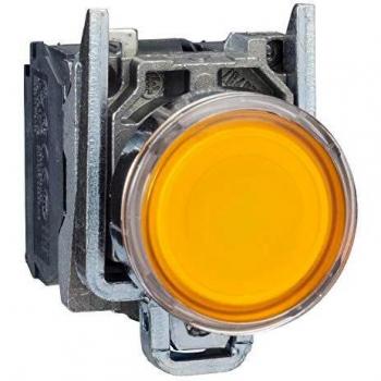 Pulsador Iluminado Schneider Electric XB4, Naranja, SPDT, Montaje en Panel, 230V