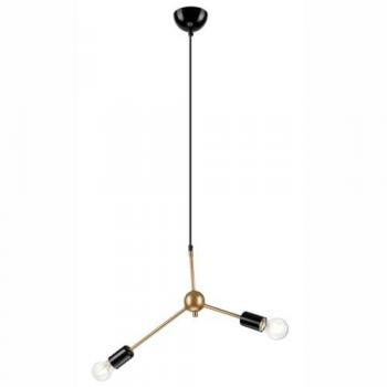 Lámpara de Suspensión Alessia, Metal Dorado, 96x49x5 cm
