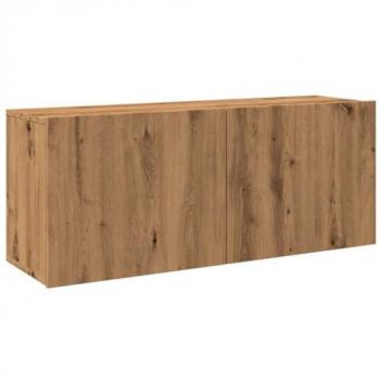 Mueble de TV de pared en roble artesanal 100x30x41 cm