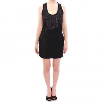 Black Lace Lined Stretch Mini Dress by Ermanno Scervino, Women's Short Dress, Color: Black, Size: S (IT42|M)