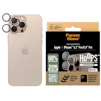 Protector de Lente de Cámara PanzerGlass Hoops Transparente para iPhone 16 Pro / 16 Pro Max