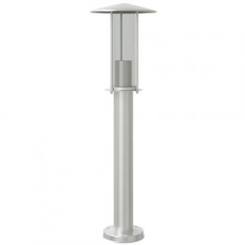 Lámpara de suelo de exterior acero inoxidable plateado 60 cm