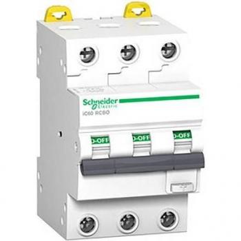 Schneider Electric Acti9 IC60 3P 32A 30mA Type A RCBO Circuit Breaker