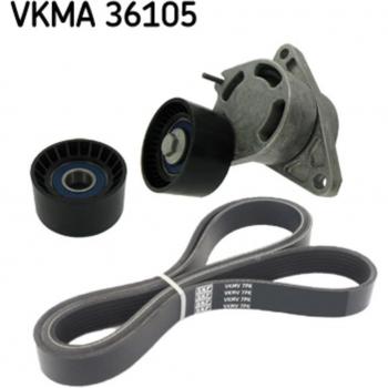 Juego de correas trapeciales poli V SKF VKMA 36105