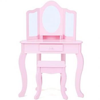 Fantasy Fields Little Lady Alessandra Pink Corner Play Vanity Set for Kids Ages 3-7