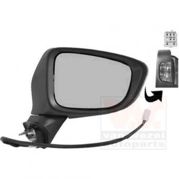 Espejo retrovisor VAN WEZEL 2766808, tipo: espejo retrovisor, características: diseño específico para vehículos, incluye soporte de montaje, cristal convexo para mayor visibilidad, acabado en negro, cumple con estándares de calidad y