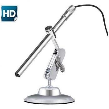 USB microscopio, Potensic® 200 X lupa 2 en 1 endoscopio boroscopio IP67 impermeable cámara de inspección con 8 LED para PC, portátiles y teléfonos móviles