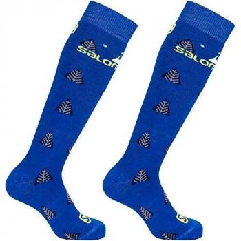 SALOMON Team Jr 2-Pack 2 Pares de Calcetines Altos, Niños, Azul/Amarillo
