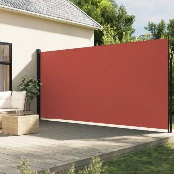 Cortina de sol retráctil lateral terracota 200x600 cm