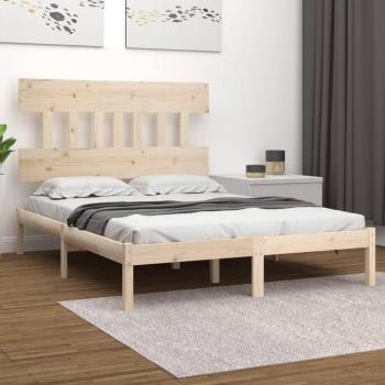 Estructura de cama de madera maciza 180x200 cm de vidaXL