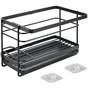 Organizador de Fregadero Metaltex TOKYO LAVA - Acabado Touch Therm, Color Negro