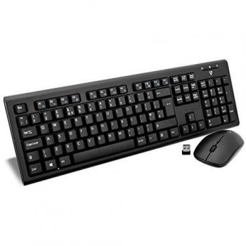 Videoseven - V7 Conjunto de Teclado y ratón inalámbrico †“ UK, Wireless Combo