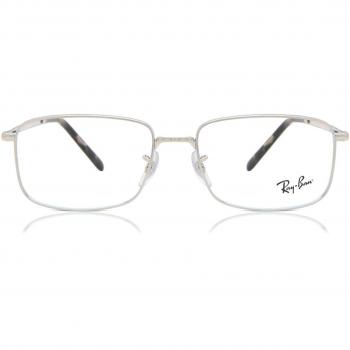 Ray-Ban Gafas Graduadas RX 3717V 2501 Armazones para Hombre Asian Fit Plateadas con Lentes Recetadas de 57 mm