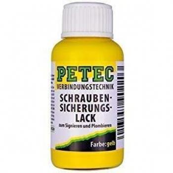 Pintura de seguridad para tornillos PETEC 90120 - 20 ml, color amarillo