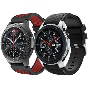 Yayuu Gear S3 Frontier/Classic Correa de Reloj, Reemplazo de Banda de Silicona Suave Deportiva Pulsera de Repuesto para Samsung Galaxy Watch 46mm/Samsung Gear S3/Moto 360 2nd Gen 46mm Smart Watch