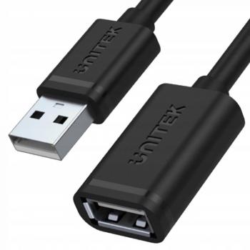 Cable USB 2.0 A-A Extensor 2m Unitek Y-C450GBK Negro