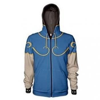 Sudadera Azul Street Fighter Chun Li Talla XL