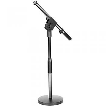 Neewer Soporte para Micrófono de Escritorio con Brazo Articulado de 5/8 Inches Montaje Roscado para Micrófonos de Condensador Dinámico 15-21 Inches Base de Metal Ponderada para Grabación y Podcasting