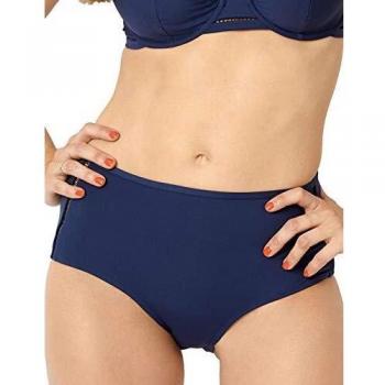 Miss Sans Complexe 68QAF06 Women's Mykonos Deep Blue Swimwear Beachwear Highwaist Bikini Bottom Medium