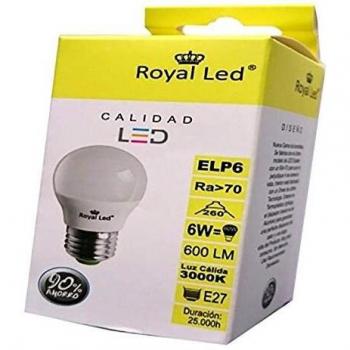 Royal Led LAMPARA ILUMINACION LED ESFERICA E27 6W 600LM 3000K 110992