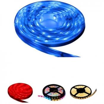 Lunasea 5M Waterproof Flexible LED Strip Light - Warm White, IP68, 12V