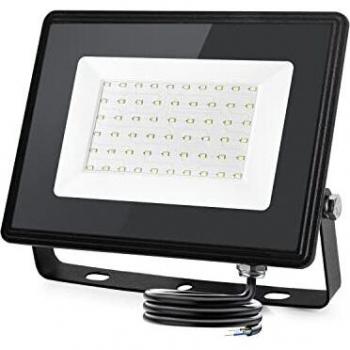 Aigostar Foco Led Exterior 50w 4500 lúmen,Luces Led Exterior Impermeable IP65,Proyector LED Exterior Blanco Frío 6400K para Jardín,Patio,Garaje,Parque