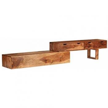 vidaXL Madera Maciza Sheesham Mueble TV 200x30x35 cm Marrón Mesilla Auxiliar