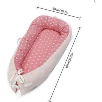 Cama de Nido Portátil para Bebé, Cuna Extraíble y Lavable, Plegable para Viaje con Protector de Bebé