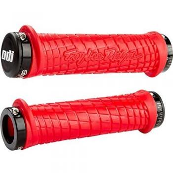 O.I.D. ODI - Manoplas para Bicicletas de Ciclismo, tamaño 130 mm, Color Rojo