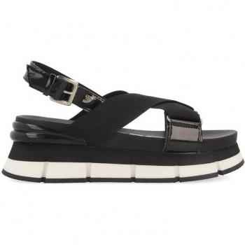 Sandalia Negra Plataforma Mujer Gioseppo