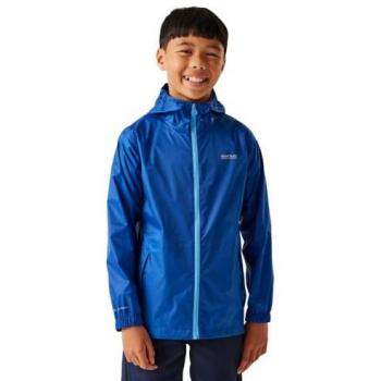 Regatta Kids Waterproof Packaway Jacket - Lightweight, Breathable, Durable - Olympian Blue/Elysium Blue, Size: 14 Years