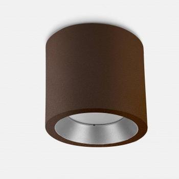 Foco Downlight Cosmos Aluminio Marrón 15 Cm, Techo LED para exterior montado en superficie Marrón claro 16,8cm, 2526lm, 3000K, IP65