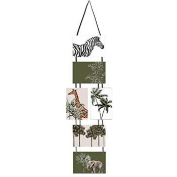 Marco acrílico para 6 fotos con cuerda decorativa de 80 cm