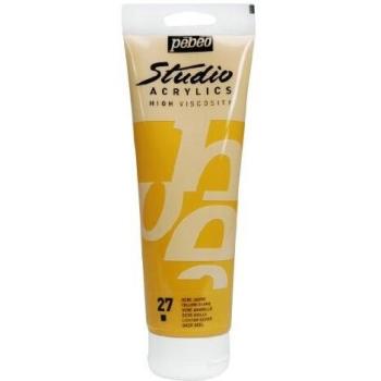 Pintura Acrílica Pébéo Studio Alta Viscosidad Ocre Amarillo - 250 ml