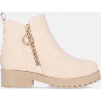 Botines de niña en color blanco con cierre de cremallera
