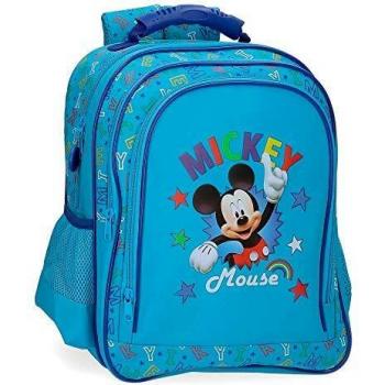 Mochila Escolar Mickey Stars Dos Compartimentos, 29 x 38 x 16 cm