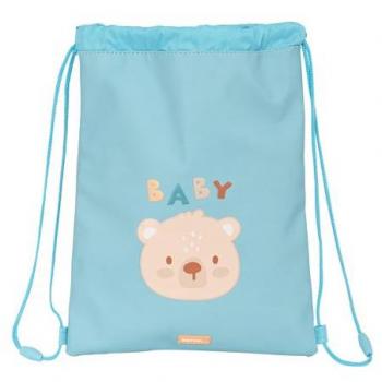 SAFTA SACO PLANO JUNIOR FACIL LIMPIEZA BABY BEAR PREESCOLAR 26x34x1cm
