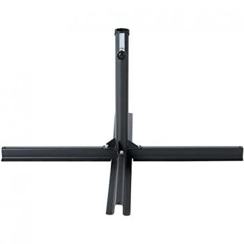Base Cruzada para Sombrilla de Jardín de Acero Negro 100 cm Vicchio