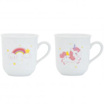 Set de 2 tazas de porcelana modelo Unicornio